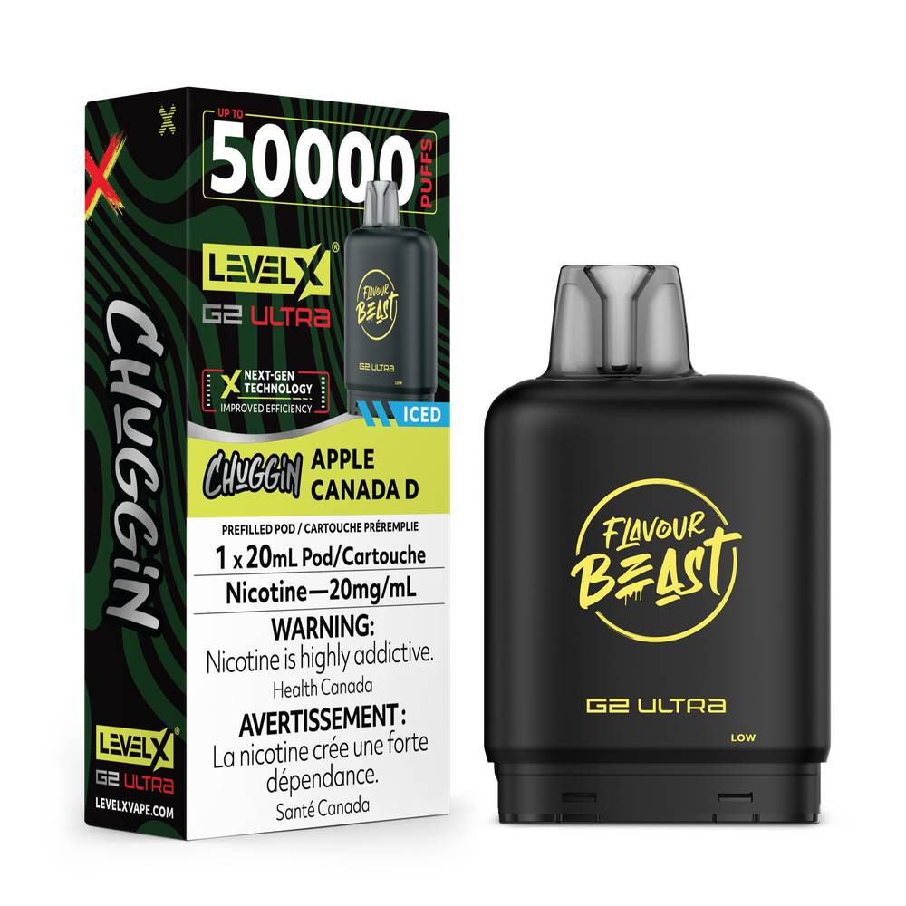 Flavour Beast LEVEL X G2 Ultra 50K Pod - Apple Canada D 20mg